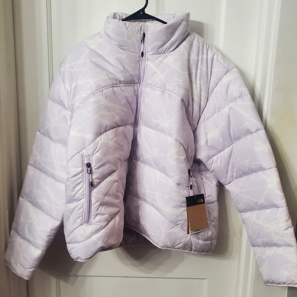 THE NORTH FACE Limited Edition Plus Size (XXL) Lavender Swirl Puffer Jacket - Picture 9 of 12
